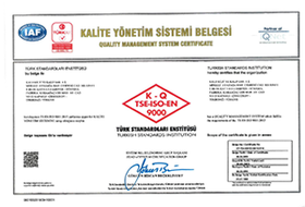 ISO 9001:2015 Kalite Yönetim Sistem Belgesi