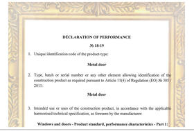 Çelik Kapı CE Performans Deklarasyonu