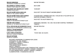 TSE Product Conformity Certificate - TS EN 1303 
