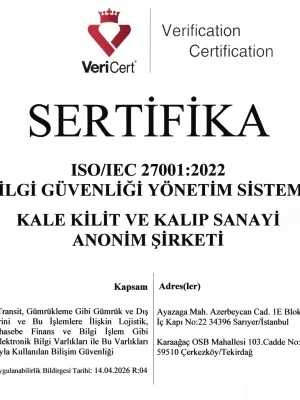 TS EN/ISO 27001 Bilgi Güvenliği Yönetim Sistemi Sertifikası
